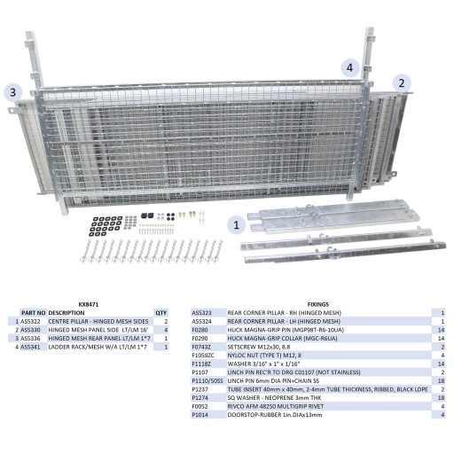 HINGED MESH SIDES KIT - CT167 (HIGH RAMP)
