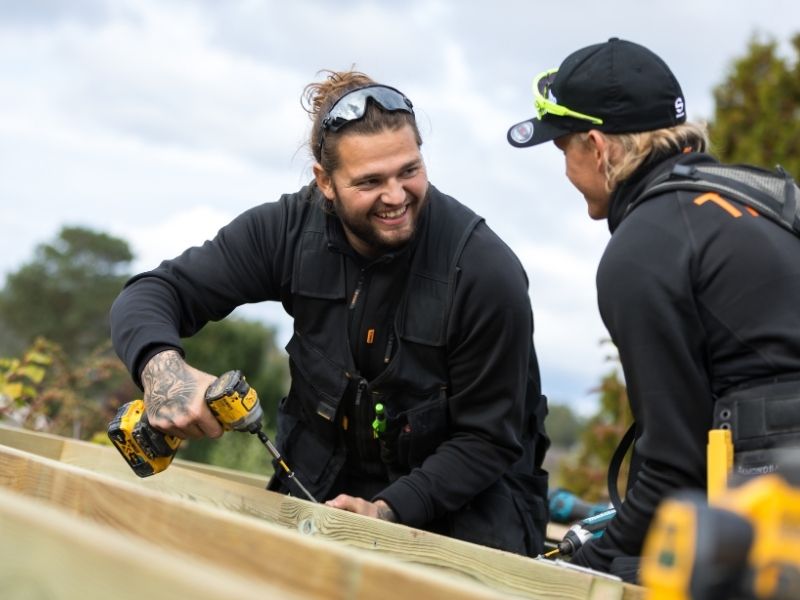 Mads pusser opp tilhenger